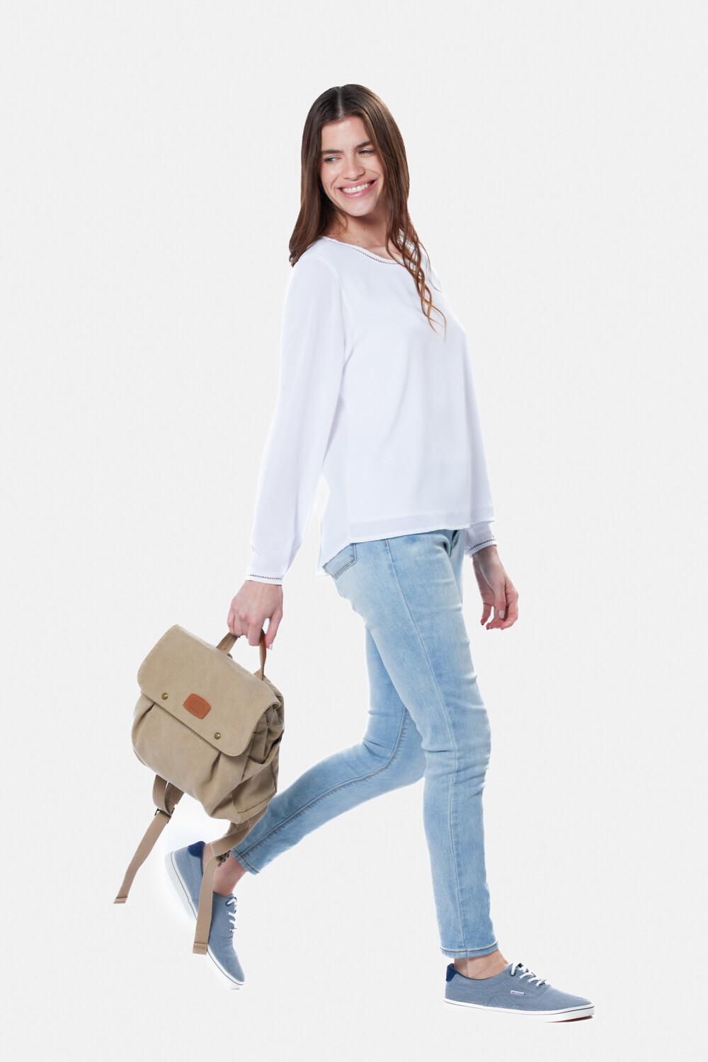 MOCHILA DE LONA LISA Beige