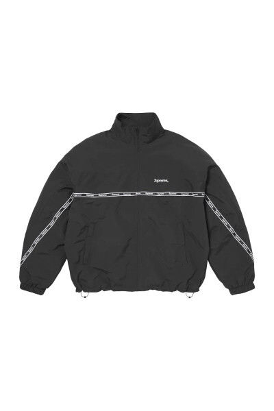 LOGO TAPING TRACK JACKET Negro