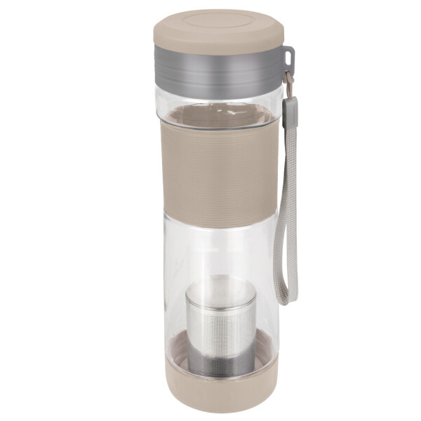 BOTELLA CON INFUSOR BEIGE 550 ML. BEIGE