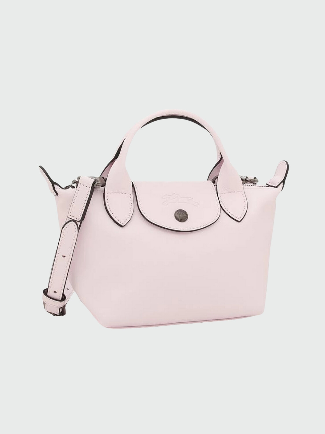 Longchamp -Cartera mini de cuero, Le pliage Xtra Rosado