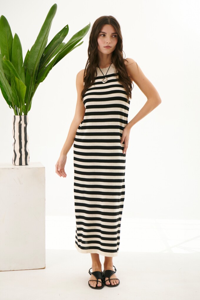 VESTIDO TEJIDO TANIA RAYAS