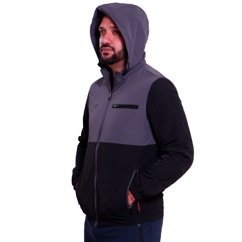 Campera Diadora Hombre Gris-negro