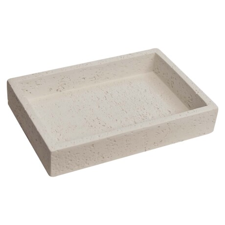 Bandeja Decorativa Rectangular Símil Piedra 22.5x15.5x4.5Cm Natural