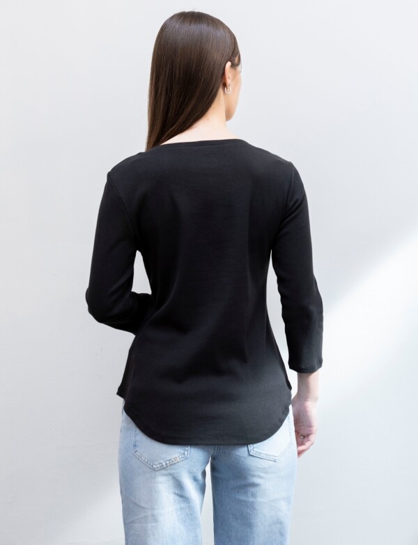 Remera Algodon Basica NEGRO