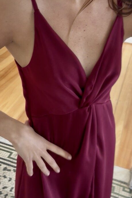 Vestido Knot Bordó