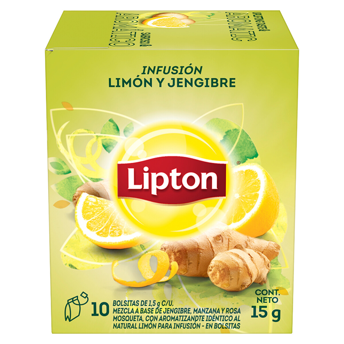 Té Infusión Lipton Limón y Jengibre 10 Bolsitas 