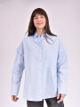 CAMISA MANGO CELESTE