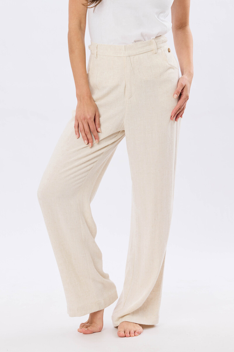 PANTALÓN DE LINO - Arena 
