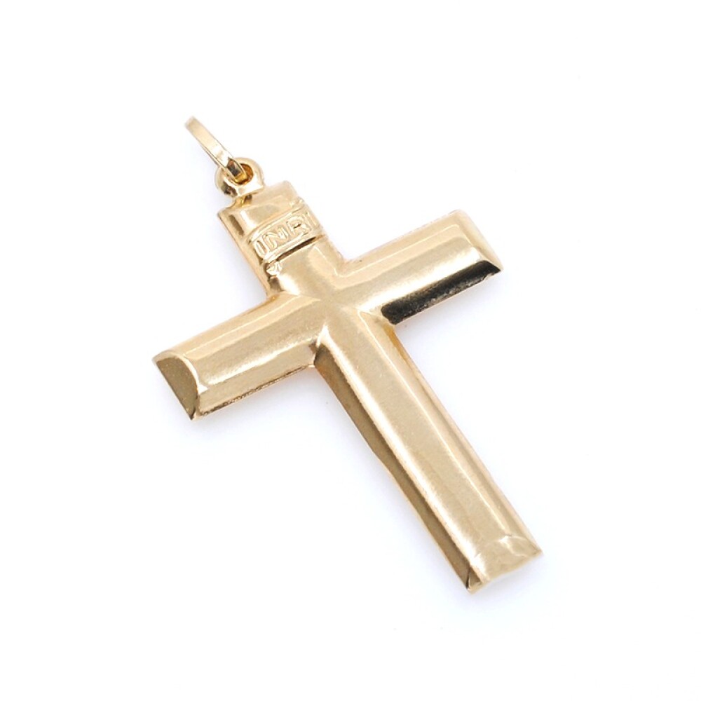 Cruz en oro 18k bombe 2,6 x 3,6 mm aprox Cruz en oro 18k bombe 2,6 x 3,6 mm aprox