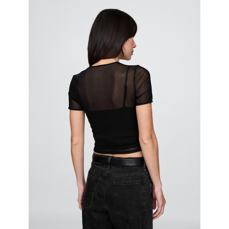 SS MESH CREW TEE BLACK