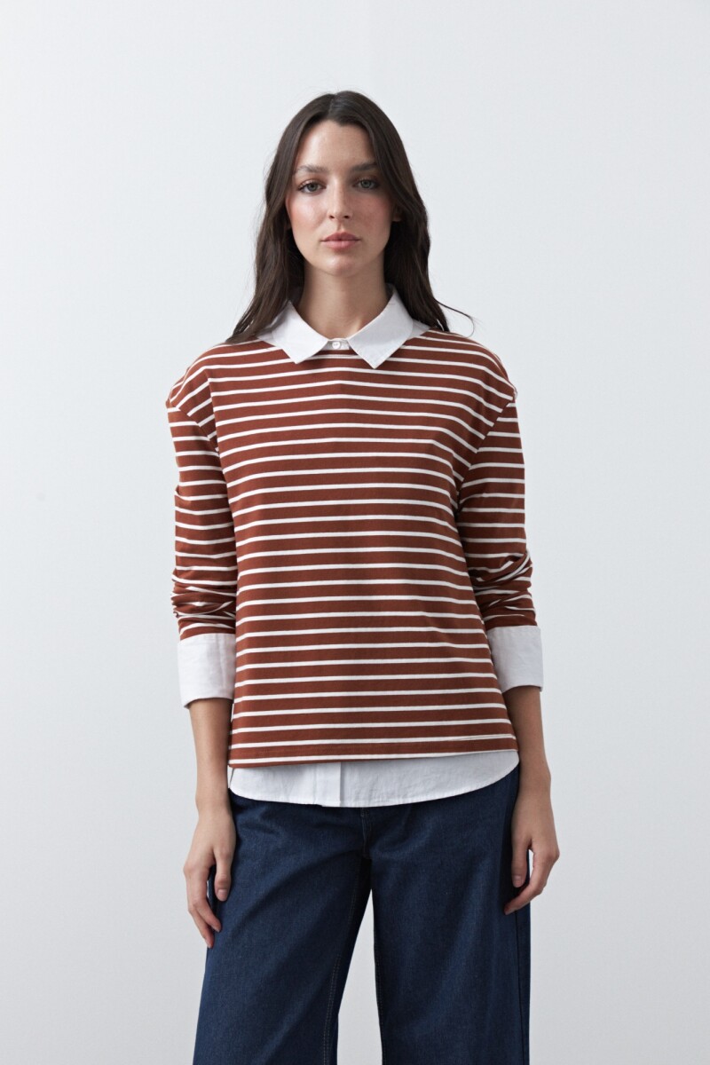 REMERA CHILA Marrón Corteza