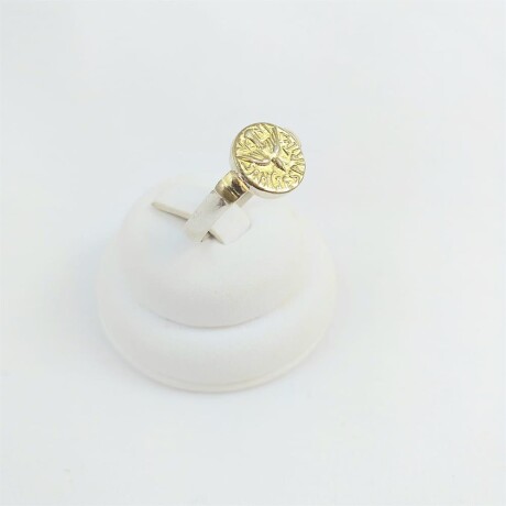 Anillo religioso de plata 925 con detalles de double en oro 18Ktes, Espiritu Santo 10mm, diámetro interno 19mm #18 Anillo religioso de plata 925 con detalles de double en oro 18Ktes, Espiritu Santo 10mm, diámetro interno 19mm #18