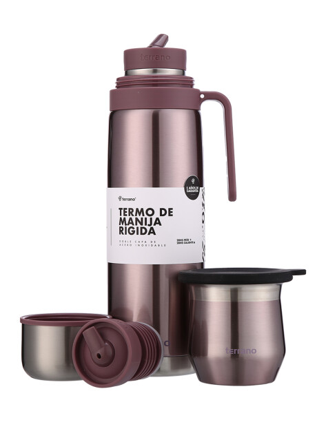 Termo Manija Rigida + Mate Flap Lila Metalizado