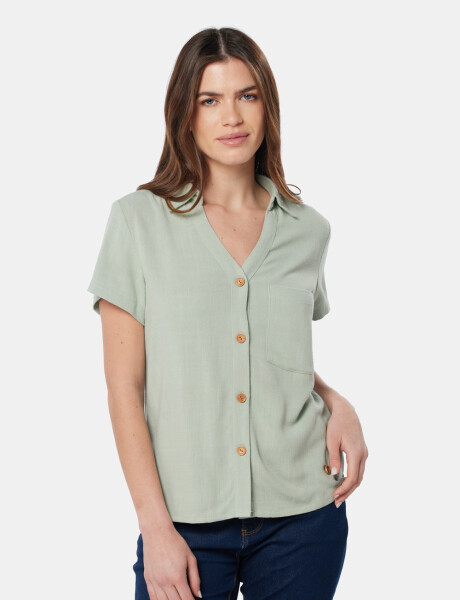 CAMISA DE LINO Verde