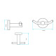 PERCHA BR CROMO P/GRIF METAL CROMO MODENA CROMO 000