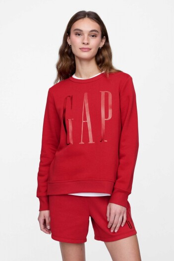 Buzo Deportivo Logo Gap Mujer Modern Red