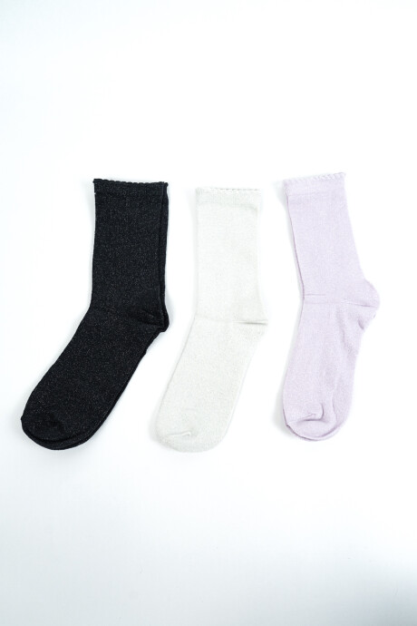 Medias Crew Bearsi, Pack X 3 Color Unico