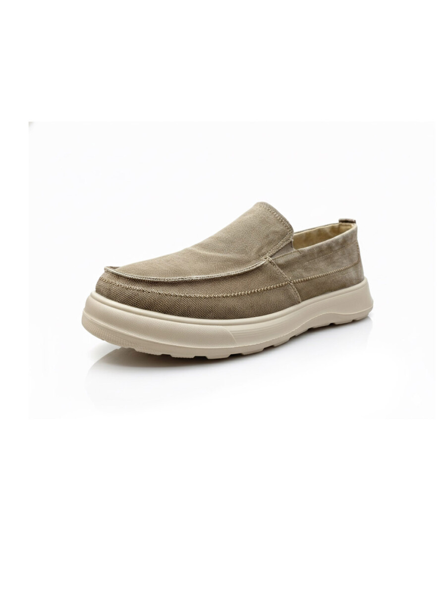 Mocasin suela beige alta - BEIGE 