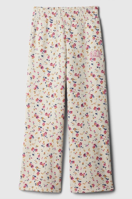 Pantalón Deportivo Logo Gap Ancho Niña White Floral Print