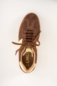 Zapatilla Gamuza Combinada Chocolate