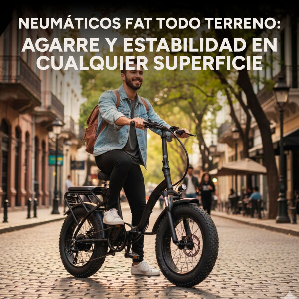 Bicicleta Electrica GoGreen Gorilla Rueda Ancha 350w 10Ah Color Negro