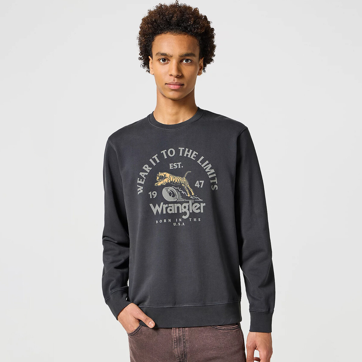 Buzo Wrangler de Hombre - CREWNECK - 112357385FADEDBLACK - ELD 