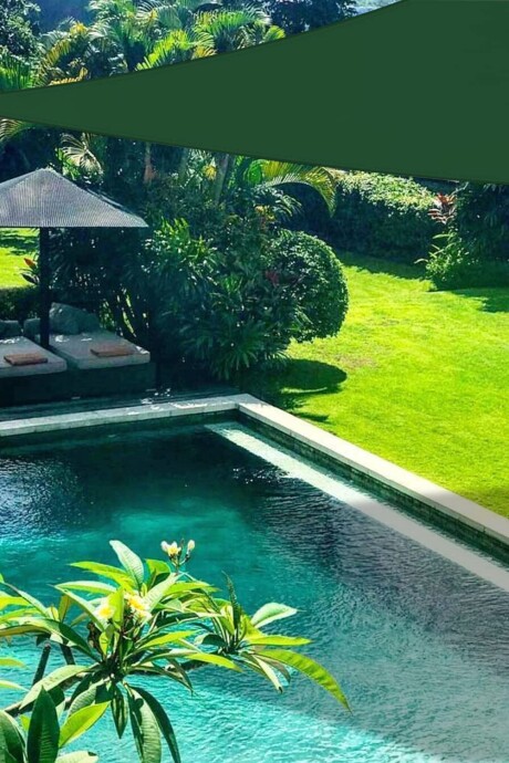 Toldo Vela Triangular Oxford Impermeable 100% 3.6m verde