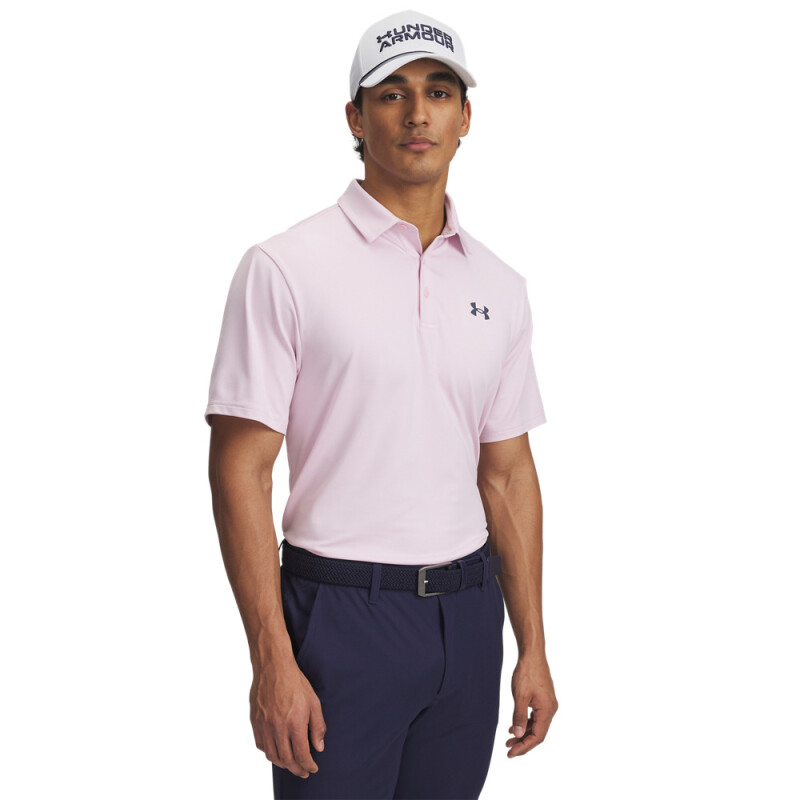 UA Playoff 3.0 Stripe Polo-PNK PNK-647