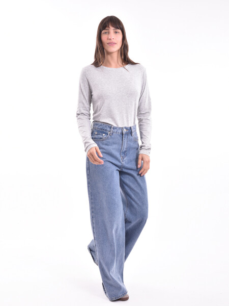 REMERA BASICA POLONIO MIX GRIS MELANGE C
