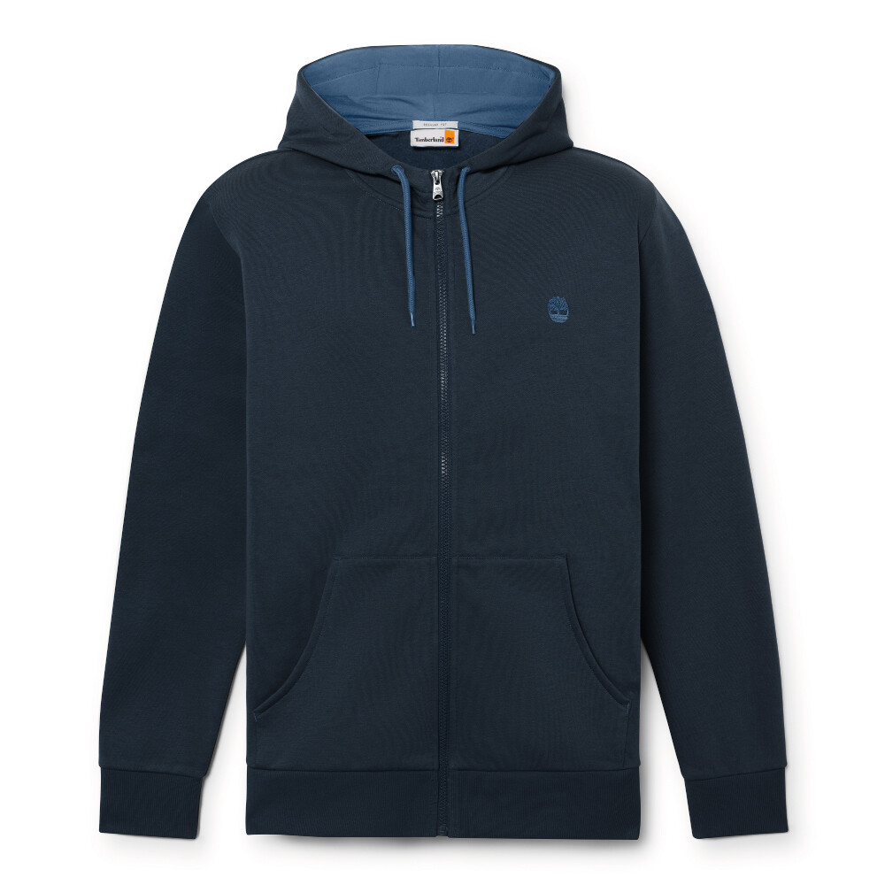 Polera Oyster River Zip Hoodie Hombre Dark Sapphire-Dark Denim
