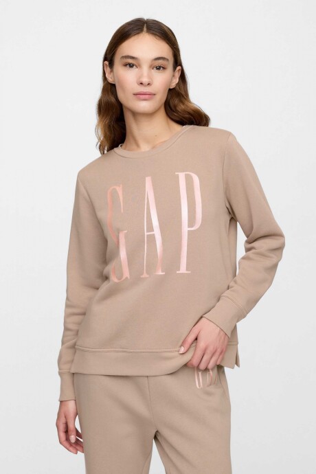 Buzo Deportivo Logo Gap Mujer Quail