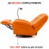 Sillón Masajeador Poltrona Con Control Remoto Y Soporte Para Celular NARANJA