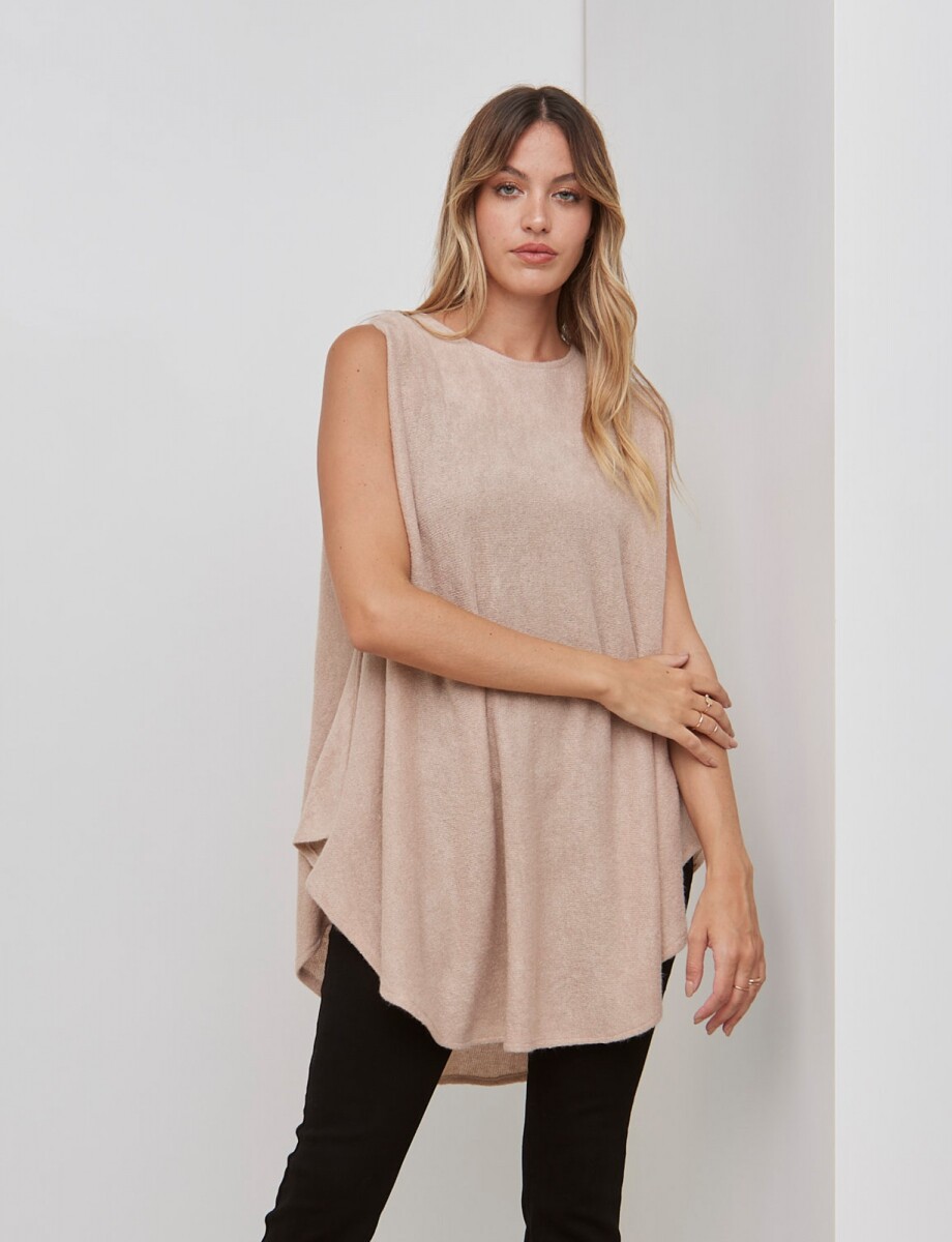 Poncho Solid - Beige 