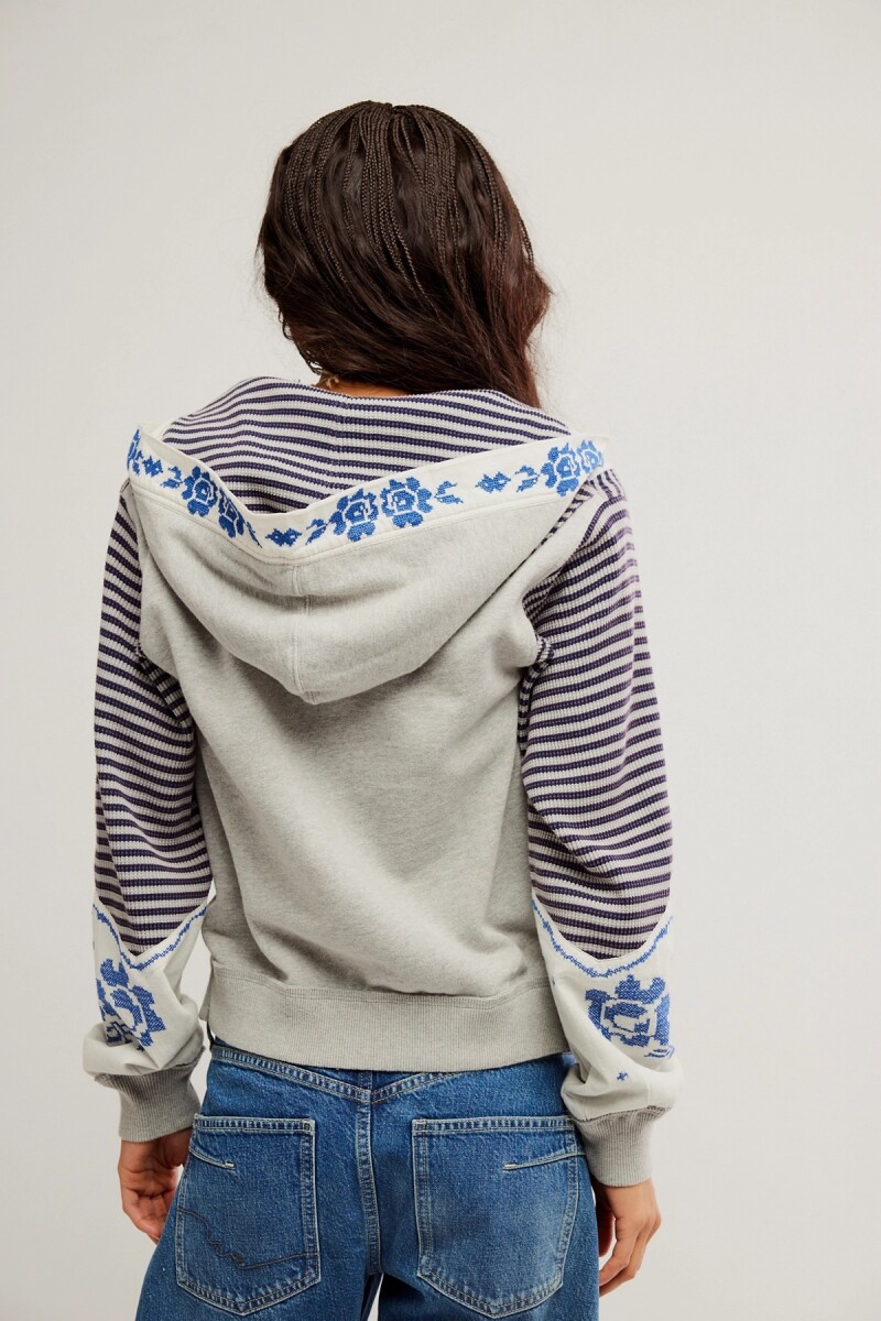 BUZO ZIP LYDIA Gris