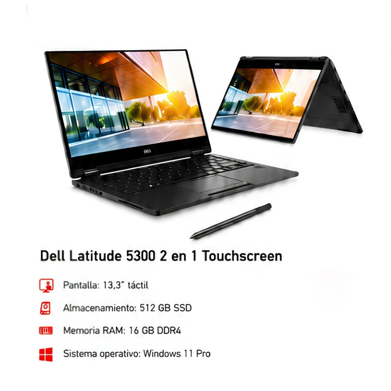 Notebook DELL 5300 I5 8º 16GB 512SSD 13,3" 2en1 (Reacondicionado) Notebook DELL 5300 I5 8º 16GB 512SSD 13,3" 2en1 (Reacondicionado)
