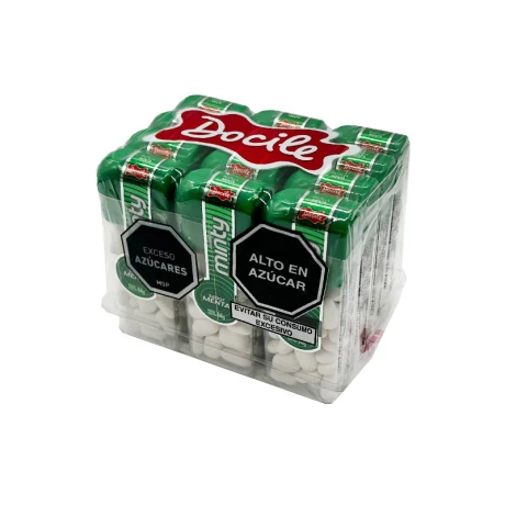 Pastillas DOCILE MINI MINTY 14 Grs X12 Unidades DisPlay Hortela