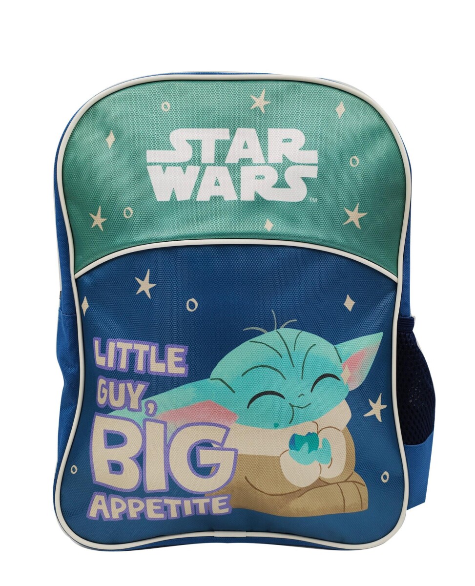 Mochila Disney Star Wars Yoda - Azul - Verde Agua - Gris 
