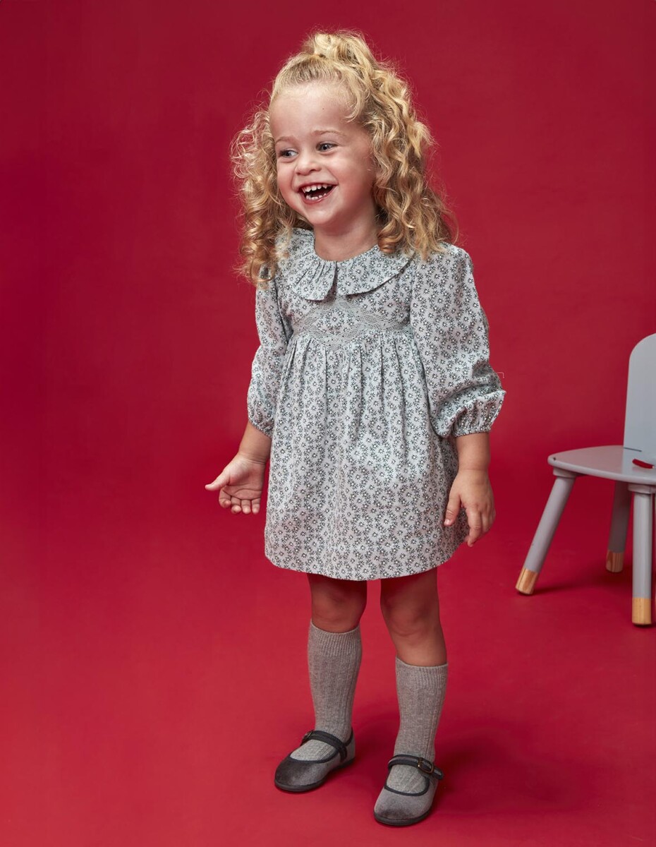 Vestido Flores - Azul Nuevo 