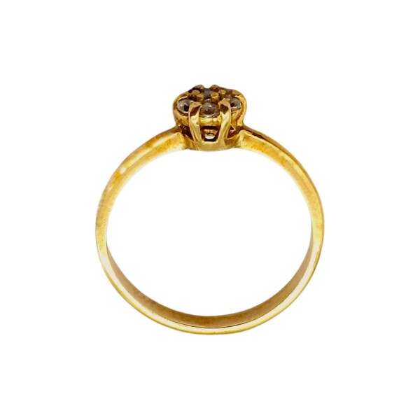 Anillo Flor-Oro bajo-Piedra Zirconia-AN8090 conpiedra