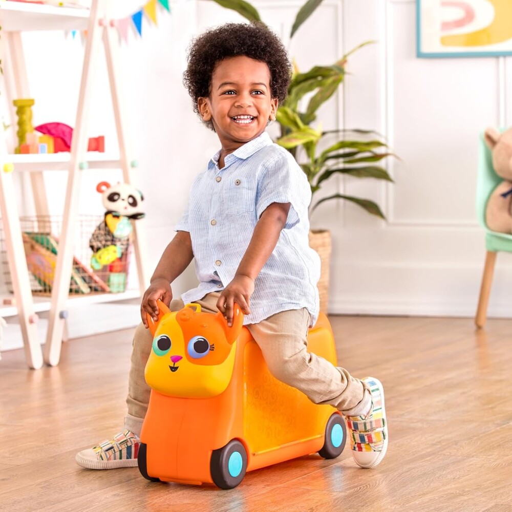 valija 2 en 1 buggy b toys gatito naranja