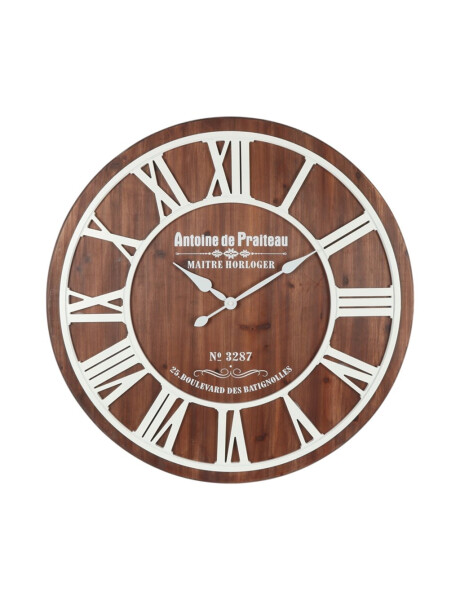 RELOJ DE PARED MDF D68X68X4.3CM NUMEROS ROMANOS BLANCOS RELOJ DE PARED MDF D68X68X4.3CM NUMEROS ROMANOS BLANCOS