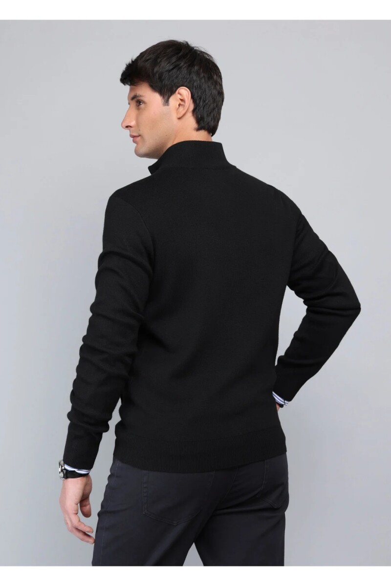 Campera tejida con cierre Arrow NEGRO