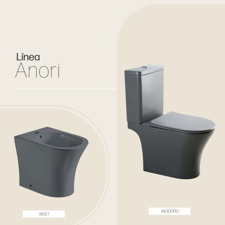 Juego De Inodoro Con Mochila,Tapa Cierre Suave Y Bidet GAMAS DE GRIS