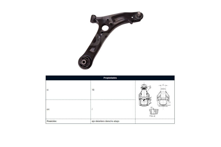 Parilla De Suspension Delantera Kia Picanto 11-15 Der Parilla De Suspension Delantera Kia Picanto 11-15 Der