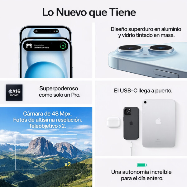 Iphone 15+ 6/128 Gb Open Box NEGRO