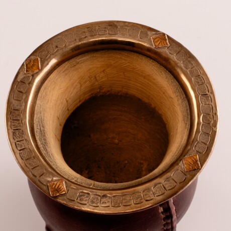 Mate porongo Plata y Oro M14