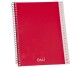 CUADERNO CON INDICE DALI 72 HOJAS COLOR ROJO