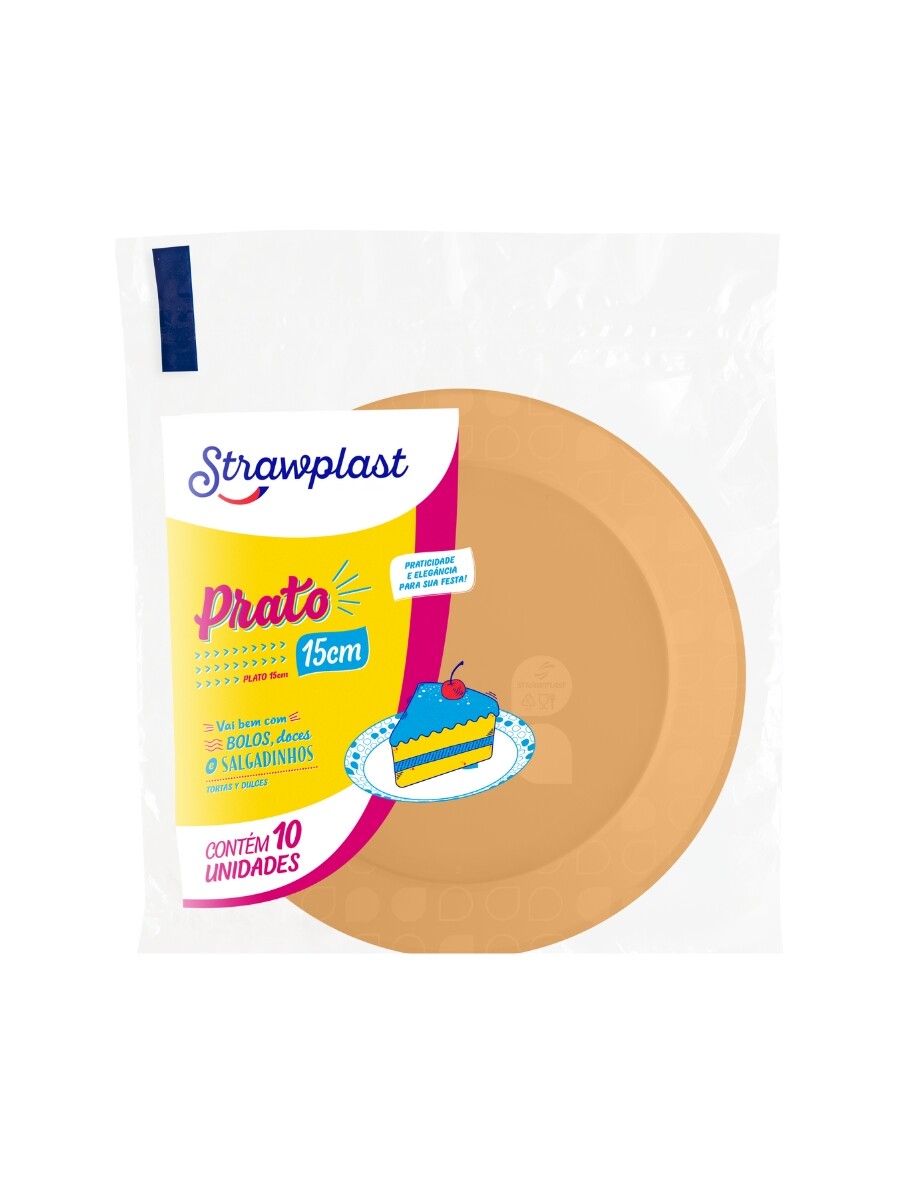 PLATOS REDONDOS 15cm naranja