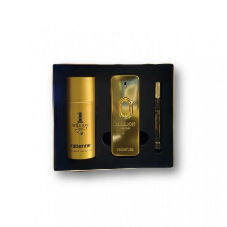 Perfume Rabanne Million Gold Eau De Parfum Intense 100ml+ Desodorante 150ml+10ml Set para Hombre Perfume Rabanne Million Gold Eau De Parfum Intense 100ml+ Desodorante 150ml+10ml Set para Hombre