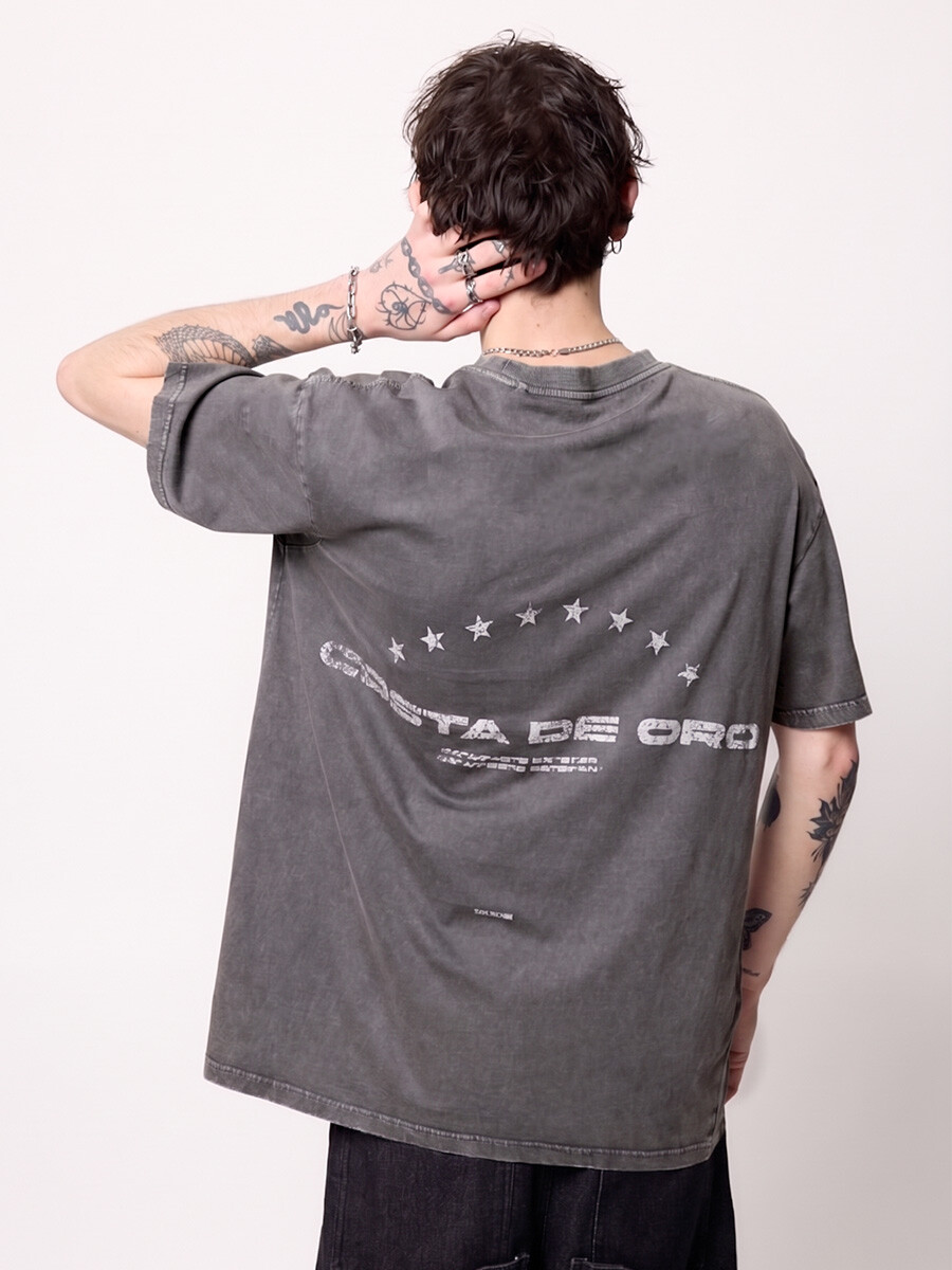 T-SHIRT M/C COSTA DE ORO DIXIE - Gris Oscuro 